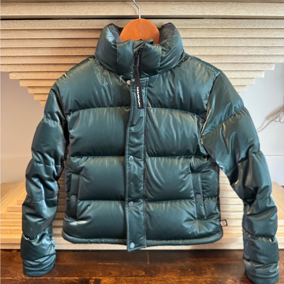 High shine green Super Puff Aritzia puffer 2XS - Picture 10 of 11